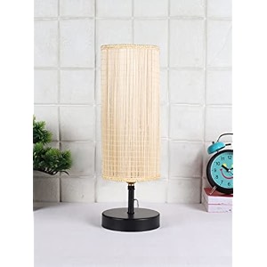 devansh iron table lamp with bamboo shade 01