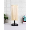 Devansh Iron Table lamp with Bamboo Shade (01)
