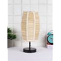 Devansh Iron Table lamp with Bamboo Shade(02)