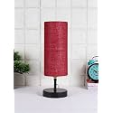 Devansh Iron Table lamp with Maroon Jute Shade(14)