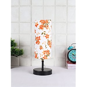 devansh iron table lamp with multicolor cotton shade 16