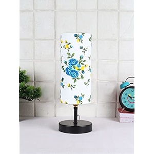 devansh iron table lamp with multicolor cotton shade 17