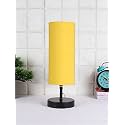 Devansh Iron Table lamp with Yellow Cotton Shade (08)