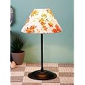 Devansh K184, Multicolor Cotton Table Lamp with Black Base