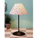 Devansh K185, Multicolor Cotton Table Lamp with Black Base