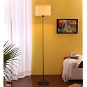 Devansh Metal Floor Lamp with Base and Shade, Off White, Pack of 1 Lamp, 1 Base, 1 Shade
