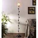 Devansh Mosaic Glass Leaf Floor lamp