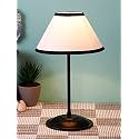 Devansh Multicolor Cotton Table Lamp with Black Base