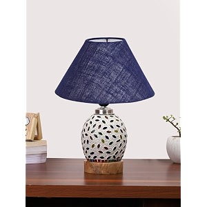 devansh multicolor table lamp  artistic mosaic glass with sturdy wood base  decorative ambient light for home dcor  perfect blend of modern amp traditional style - model dg287