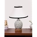 Devansh Multicolor Table Lamp | Artistic Mosaic Glass with Sturdy Wood Base | Decorative Ambient Light for Home Décor | Perfect Blend of Modern & Traditional Style - Model DG282