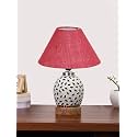 Devansh Multicolor Table Lamp | Artistic Mosaic Glass with Sturdy Wood Base | Decorative Ambient Light for Home Décor | Perfect Blend of Modern &amp; Traditional Style - Model DG284