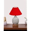 Devansh Multicolor Table Lamp | Artistic Mosaic Glass with Sturdy Wood Base | Decorative Ambient Light for Home Décor | Perfect Blend of Modern & Traditional Style - Model DG278
