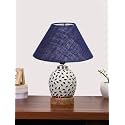 Devansh Multicolor Table Lamp | Artistic Mosaic Glass with Sturdy Wood Base | Decorative Ambient Light for Home Décor | Perfect Blend of Modern &amp; Traditional Style - Model DG287