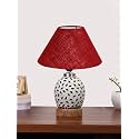 Devansh Multicolor Table Lamp | Artistic Mosaic Glass with Sturdy Wood Base | Decorative Ambient Light for Home Décor | Perfect Blend of Modern &amp; Traditional Style - Model DG285