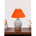 Devansh Multicolor Table Lamp | Artistic Mosaic Glass with Sturdy Wood Base | Decorative Ambient Light for Home Décor | Perfect Blend of Modern &amp; Traditional Style - Model DG279