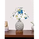 Devansh Multicolor Table Lamp | Artistic Mosaic Glass with Sturdy Wood Base | Decorative Ambient Light for Home Décor | Perfect Blend of Modern &amp; Traditional Style - Model DG288