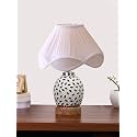 Devansh Multicolor Table Lamp | Artistic Mosaic Glass with Sturdy Wood Base | Decorative Ambient Light for Home Décor | Perfect Blend of Modern &amp; Traditional Style - Model DG296
