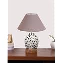 Devansh Multicolor Table Lamp | Artistic Mosaic Glass with Sturdy Wood Base | Decorative Ambient Light for Home Décor | Perfect Blend of Modern &amp; Traditional Style - Model DG281