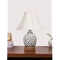 Devansh Multicolor Table Lamp | Artistic Mosaic Glass with Sturdy Wood Base | Decorative Ambient Light for Home Décor | Perfect Blend of Modern &amp; Traditional Style - Model DG291