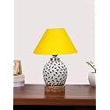 Devansh Multicolor Table Lamp | Artistic Mosaic Glass with Sturdy Wood Base | Decorative Ambient Light for Home Décor | Perfect Blend of Modern &amp; Traditional Style - Model DG280