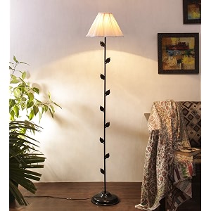 devansh off-white cotton floor lamp