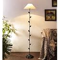 Devansh Off-White Cotton Floor lamp