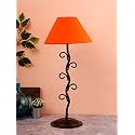 Devansh Orange Cotton Abstract Table lamp