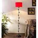 Devansh Red Cotton Floor Lamp