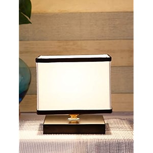 devansh square multicolor cotton shade table lamp with iron base