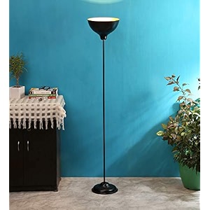 devansh uplighter designer stick iron standing lamp black