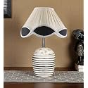 Devansh Vintage Multicolor Shade with Round Wood White Brushed (12x16) inches -25