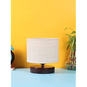 devansh white jute table lamp with wood brown base