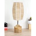 Devansh Wood Table lamp with Bamboo Shade(20)