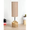 Devansh Wood Table lamp with Beige Jute Shade(29)