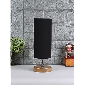 devansh wood table lamp with black cotton shade 41