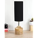 Devansh Wood Table lamp with Black Cotton Shade (23)