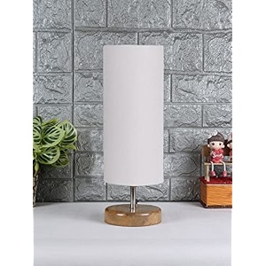 devansh wood table lamp with grey cotton shade 44