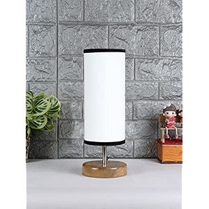 devansh wood table lamp with multicolor cotton shade 45