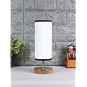 Devansh Wood Table lamp with Multicolor Cotton Shade (45)