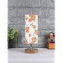 Devansh Wood Table lamp with Multicolor Cotton Shade (51)