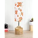 Devansh Wood Table lamp with Multicolor Cotton Shade (34)
