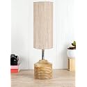 Devansh Wood Table lamp with Off-White Cotton Shade (22)