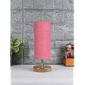 Devansh Wood Table lamp with Pink Jute Shade(48)