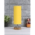 Devansh Wood Table lamp with Yellow Cotton Shade (43)