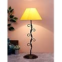 Devansh Yellow Cotton Abstract Table lamp
