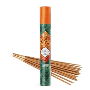 devdarshan aura jasmine 40 incense sticks  9 long  premium long-lasting soothing aroma  authentic natural with incense amp dhoop cone holder