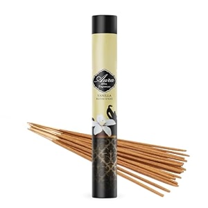 devdarshan aura vanilla 40 incense sticks pack of 1  9 long stick  premium long-lasting soothing aroma  authentic natural with incense amp dhoop cone holder