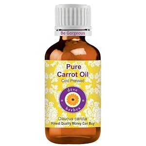 deve herbes pure carrot oil daucus carota  cold pressed  natural  undiluted  for diluting essential oils  for skin amp massage  men amp women  30ml
