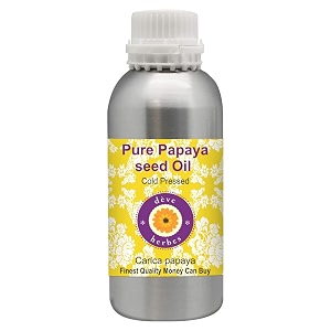 deve herbes pure papaya seed oil carica papaya  cold pressed  natural  undiluted  for diluting essential oils  for skin amp massage  men amp women  630ml