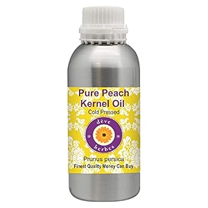 deve herbes pure peach kernel oil prunus persica  cold pressed  natural  undiluted  for diluting essential oils  for skin amp massage  men amp women  1250ml